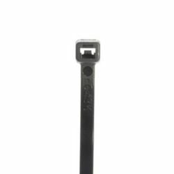 S8-18-M0 StrongHold S Series Weather-Resistant Curved Tip Miniature Cable Tie, 7.87 in L x 0.1 in W x 0.045 in THK, Nylon 6.6, Black