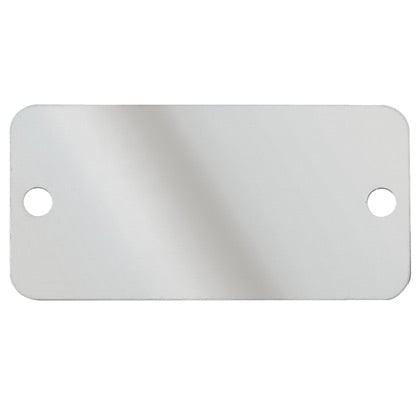 MMP350W17-Q-M Pan-Steel MMP 2-Hole Style J Marker Plate, 3-3/4 in L x 1.73 in W, 304 Stainless Steel