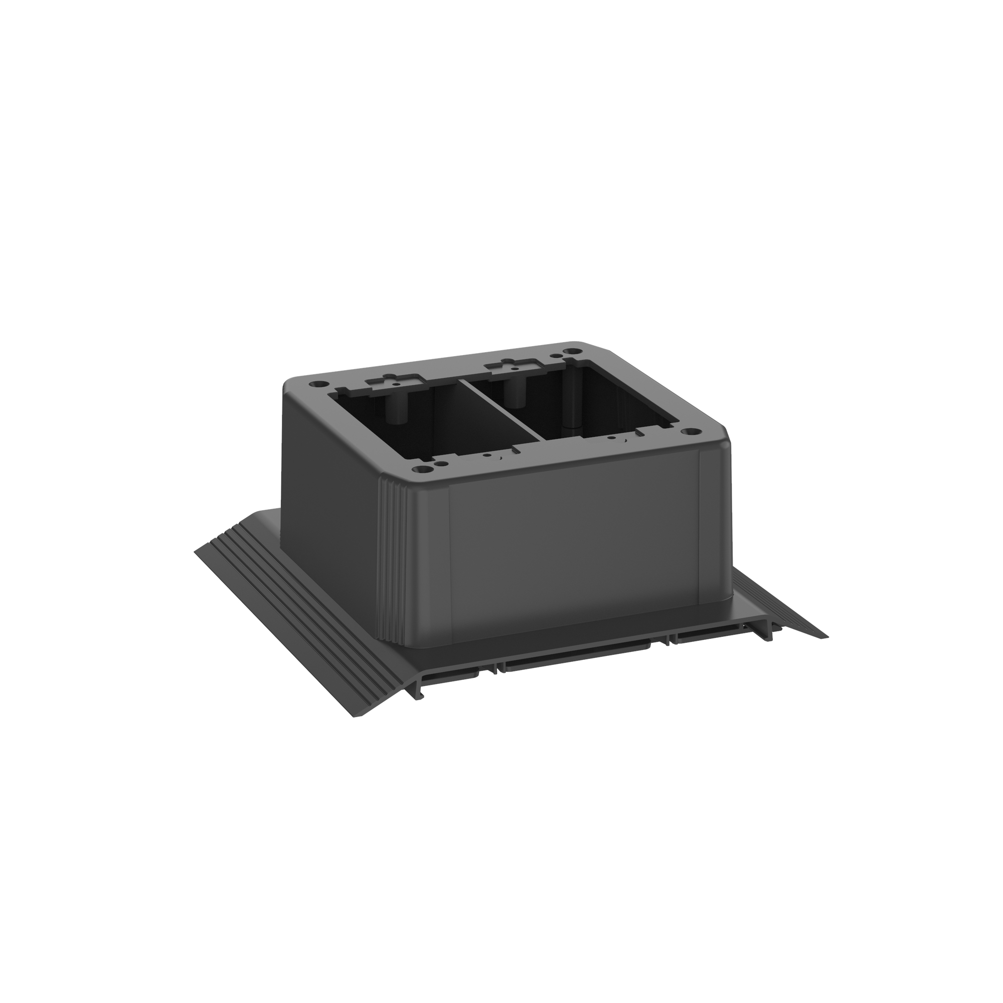AFR4JB2SBL Pan-Way 2-Piece Snap Together Junction Box, 6.94 in L x 6-1/2 in W x 2.74 in H, ABS, Black