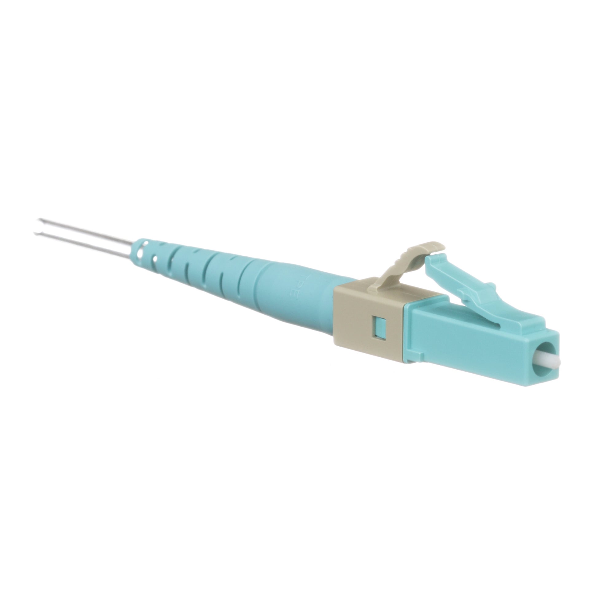 FLCS2/9SOCPXAQ Fusion Splice-On Fiber Optic Connector, LC Simplex Connector, OM2/OM3/OM4 50/125 um Multi-Mode Fiber, 250 um Coated Fiber/900 um Tight Buffered Fiber, Zirconia Ceramic Ferrule