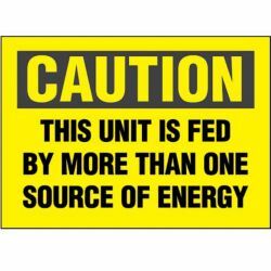 PPS0305C174A Safety Sign, Caution, 3 in H x 5 in W, Black, Yellow, Polyester, Adhesive Mount