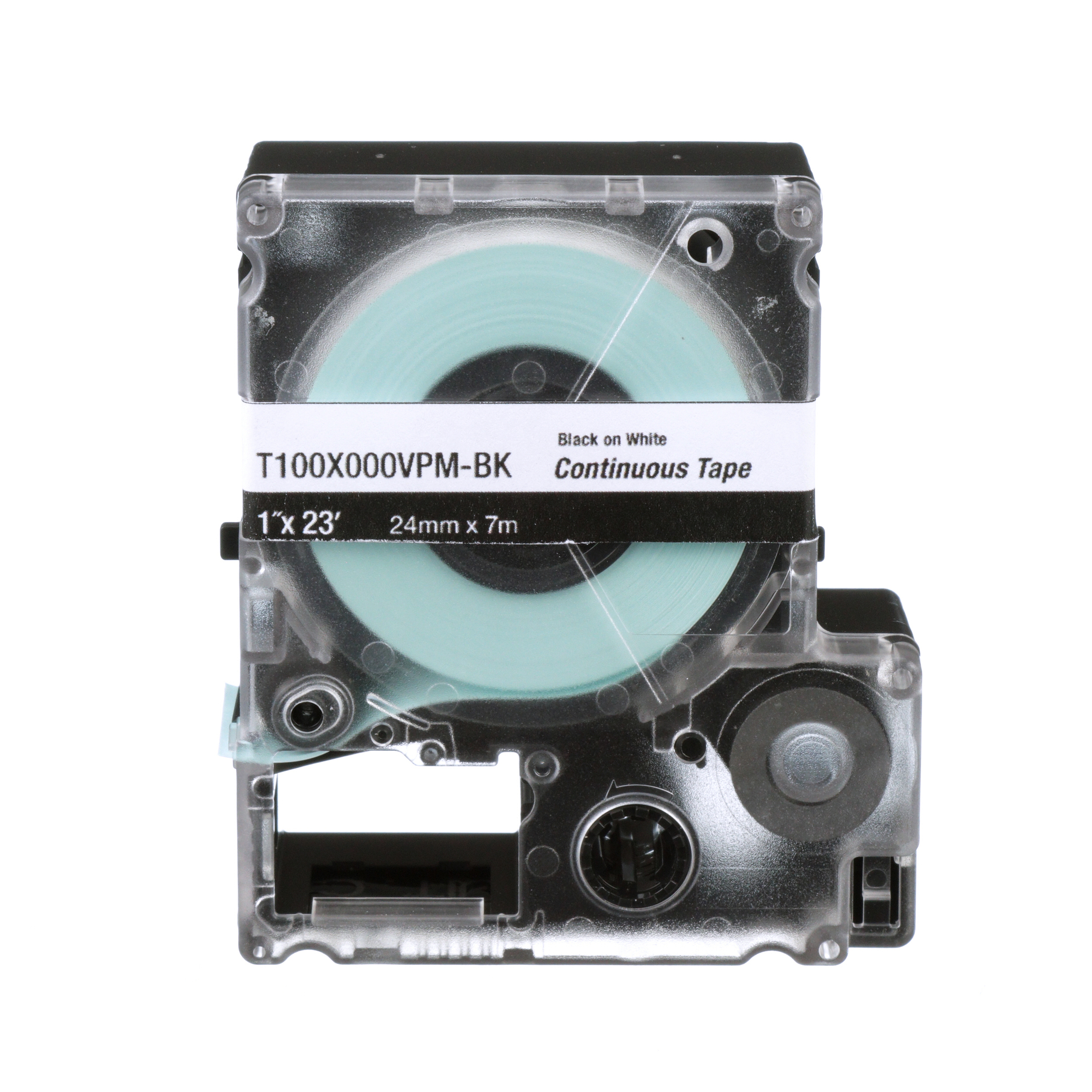 PXE T100X000VPM-BK MP Printer Cont. Tape, Safety & ID, Vinyl, Black/White