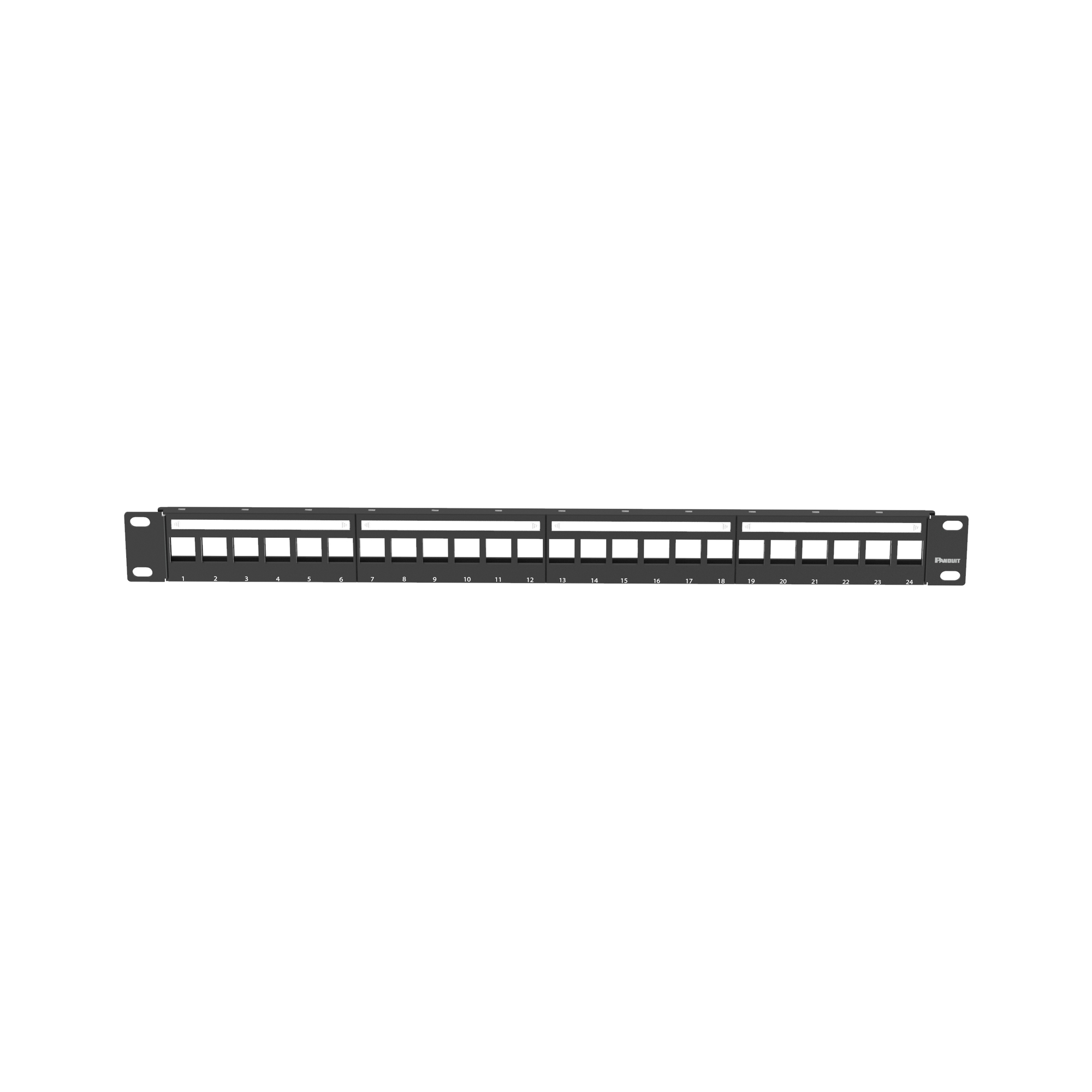 KPS24BL Flat Shielded Panel, 24 Ports, Stainless Steel