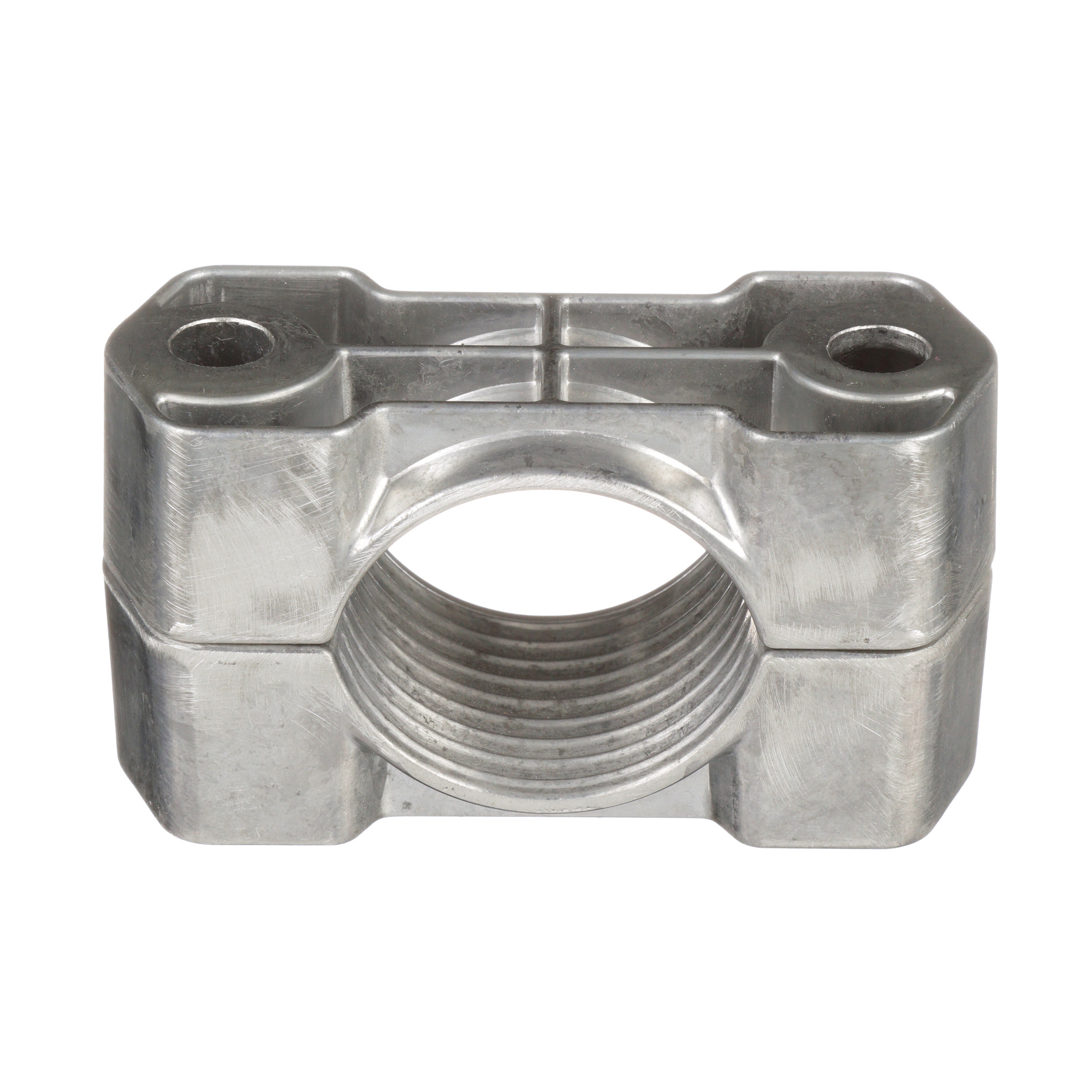 CCAL2H3846-X 2-Hole Flame-Resistant Cable Cleat, For Use With 38 to 46 mm Dia Single Cable, M10 Mounting Hole, Cast Aluminum, Natural