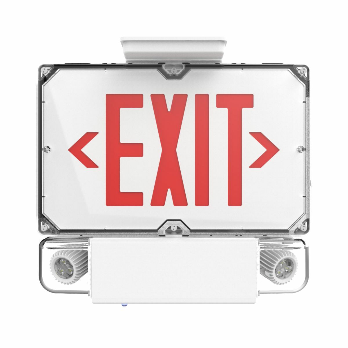 DYNCSRW6 Single Face Combination Emergency Light and Exit Sign, 6 W Fixture, 120/277 V AC, White Housing, EXIT Legend