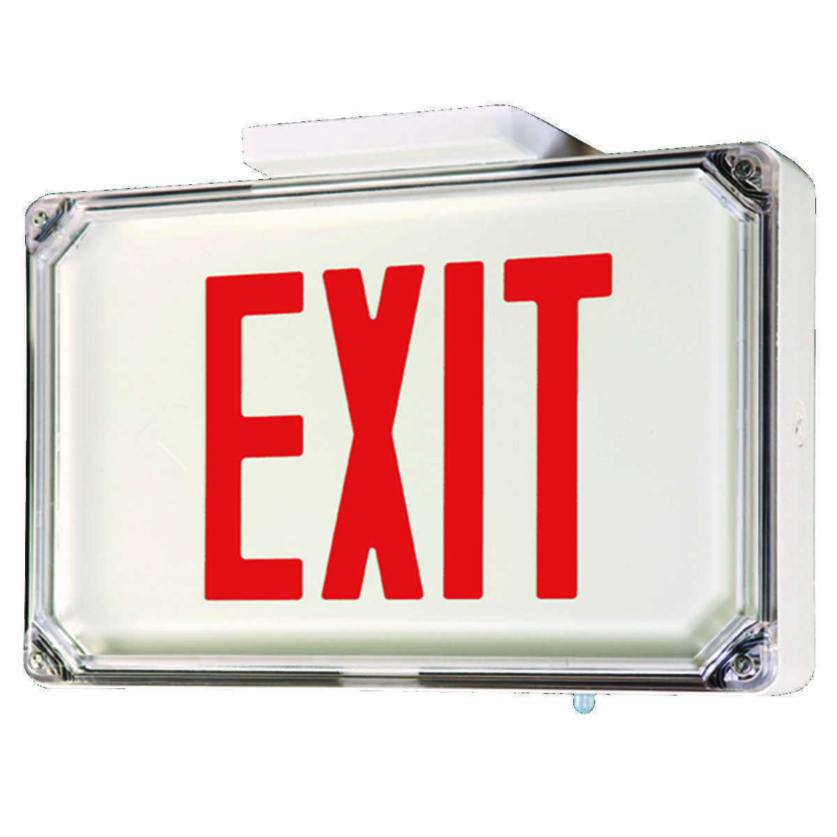 SEWLSRWE Emergency Exit Sign, LED Lamp, 2.1 W Fixture, 120/277 V AC, White Housing, EXIT Legend