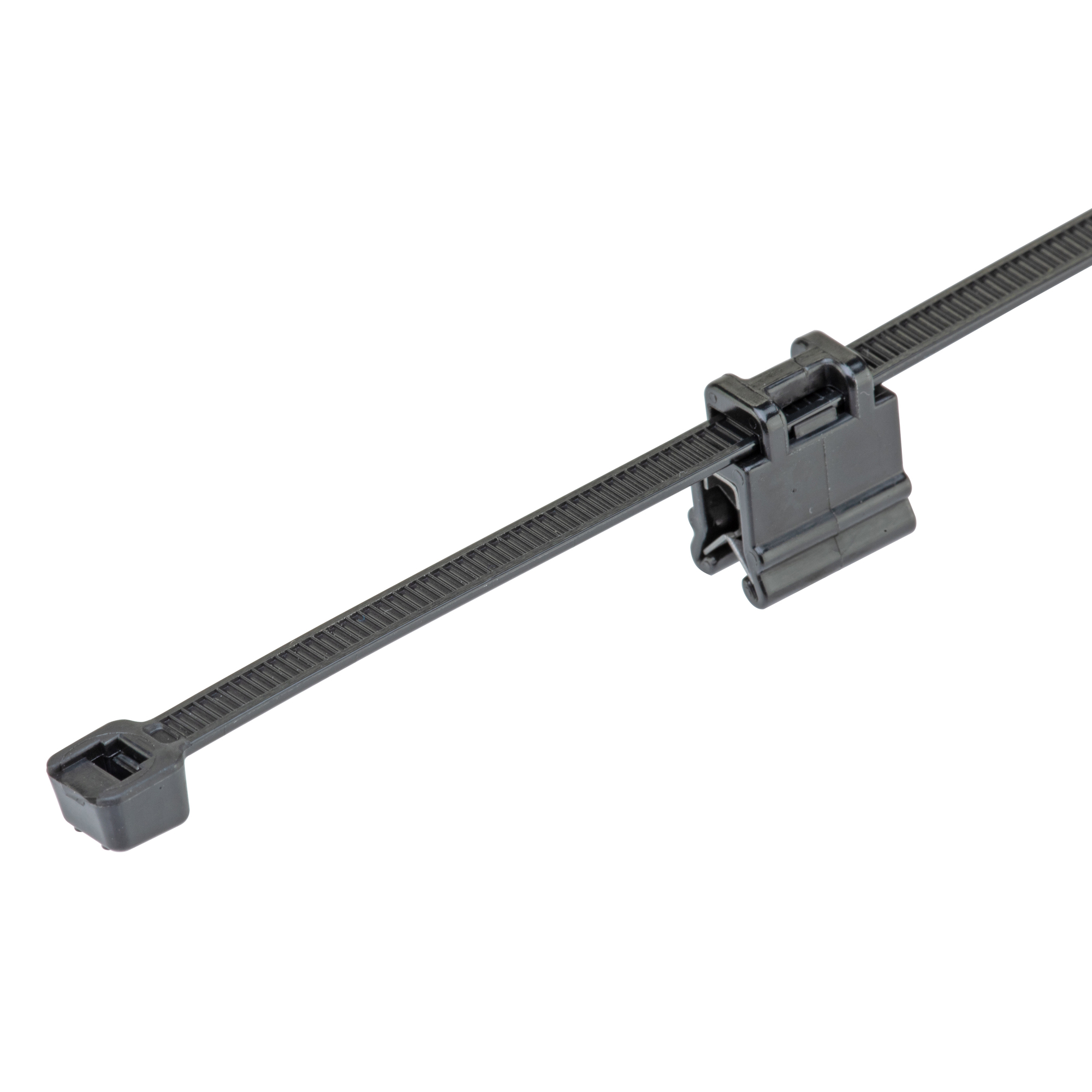 CMEB12-2S-D300 Edge Clip Mount, Surface Mounting, Heat Stabilized/Weather Resistant Nylon 6.6, Black
