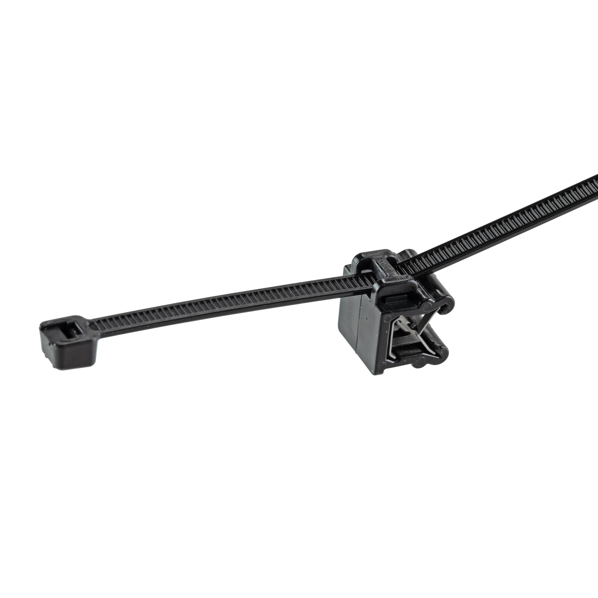Pan-Ty CMSA24-2S-D300 EdgeClip/Tie(side), Black, High Heat/UV PA6.6, .118-.236"