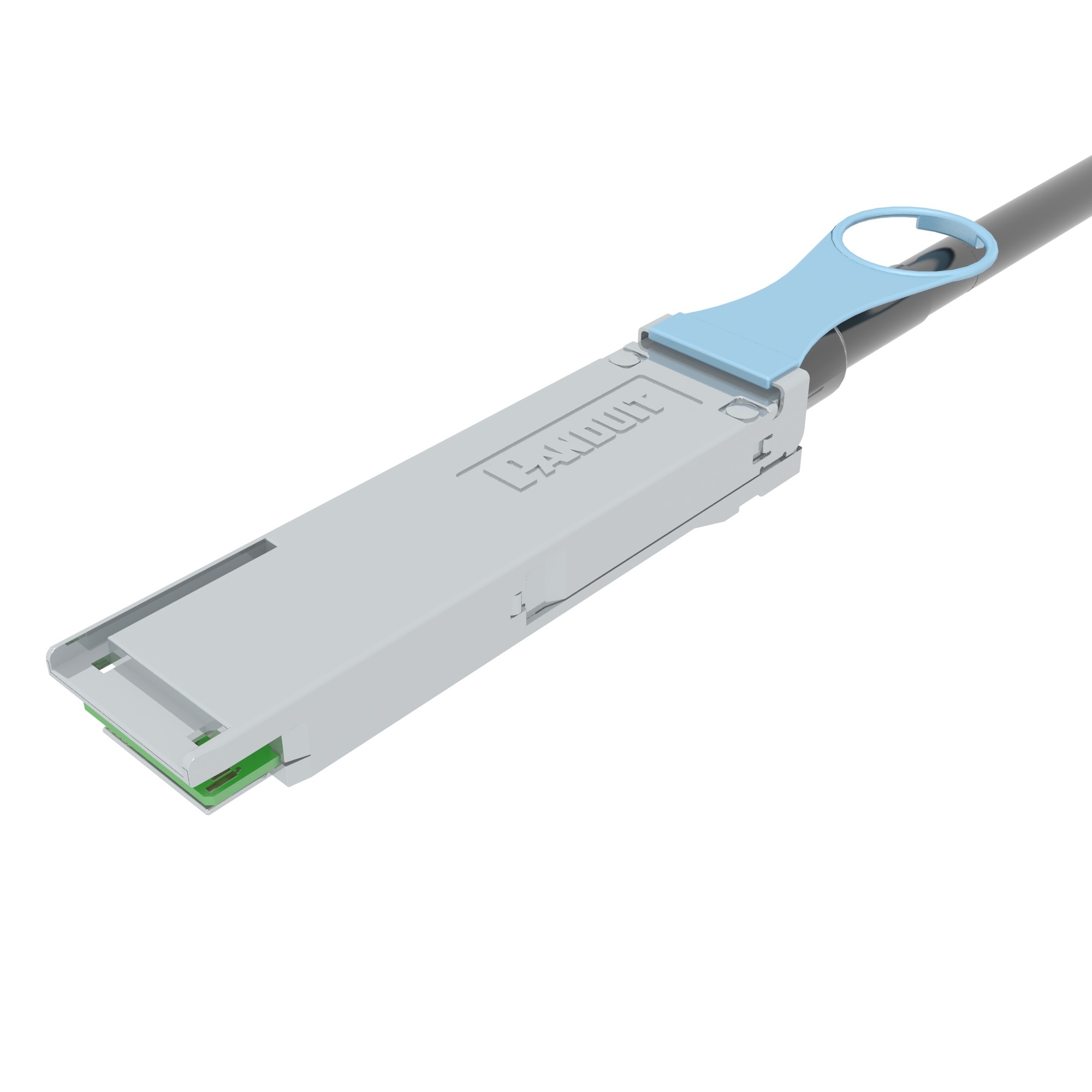 PQSF2PXA2MBL 100Gig Flame-Resistant High Speed Passive Direct Attach Cable Assembly, 30 AWG Twin Axial Copper Conductor, QSFP28 Modular Plug Connector, 2 m L Cord