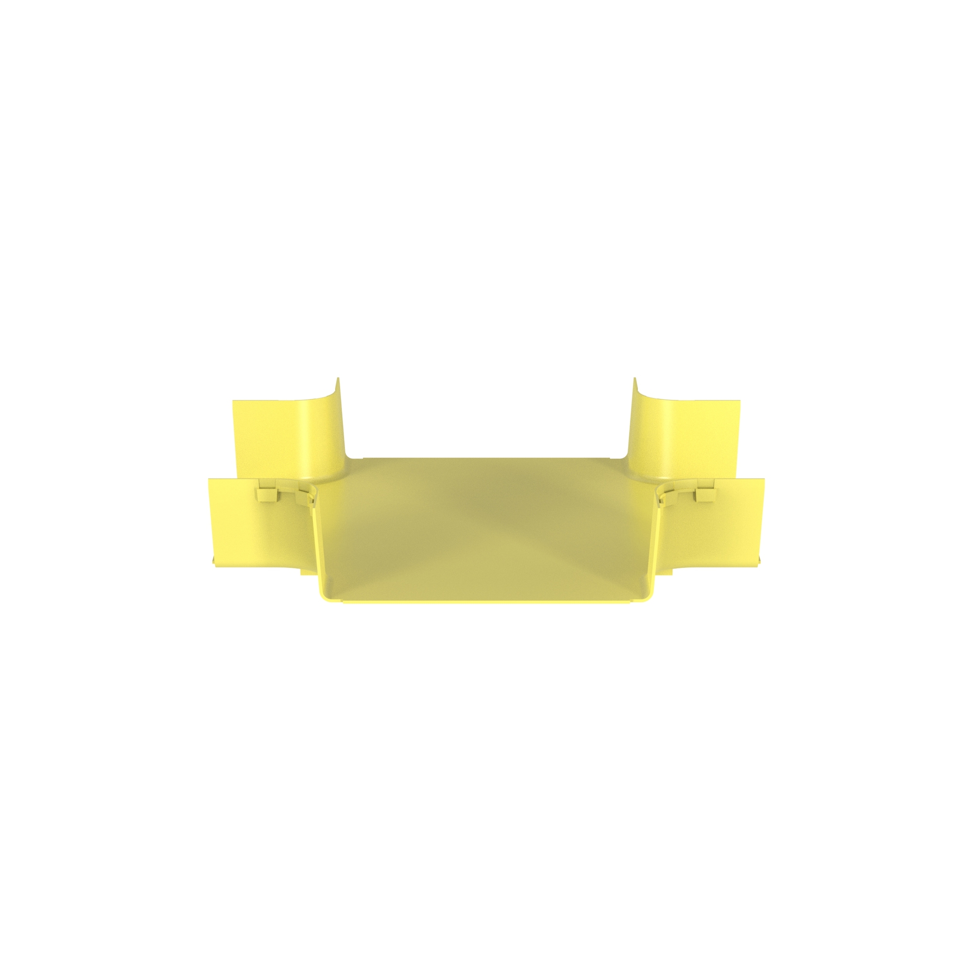 FRFWC12X4LYL 4-Way Cross Fitting With (2) 12 x 4 in Exits, For Use With FiberRunner 12 x 4 Routing System, PC/ABS, Yellow
