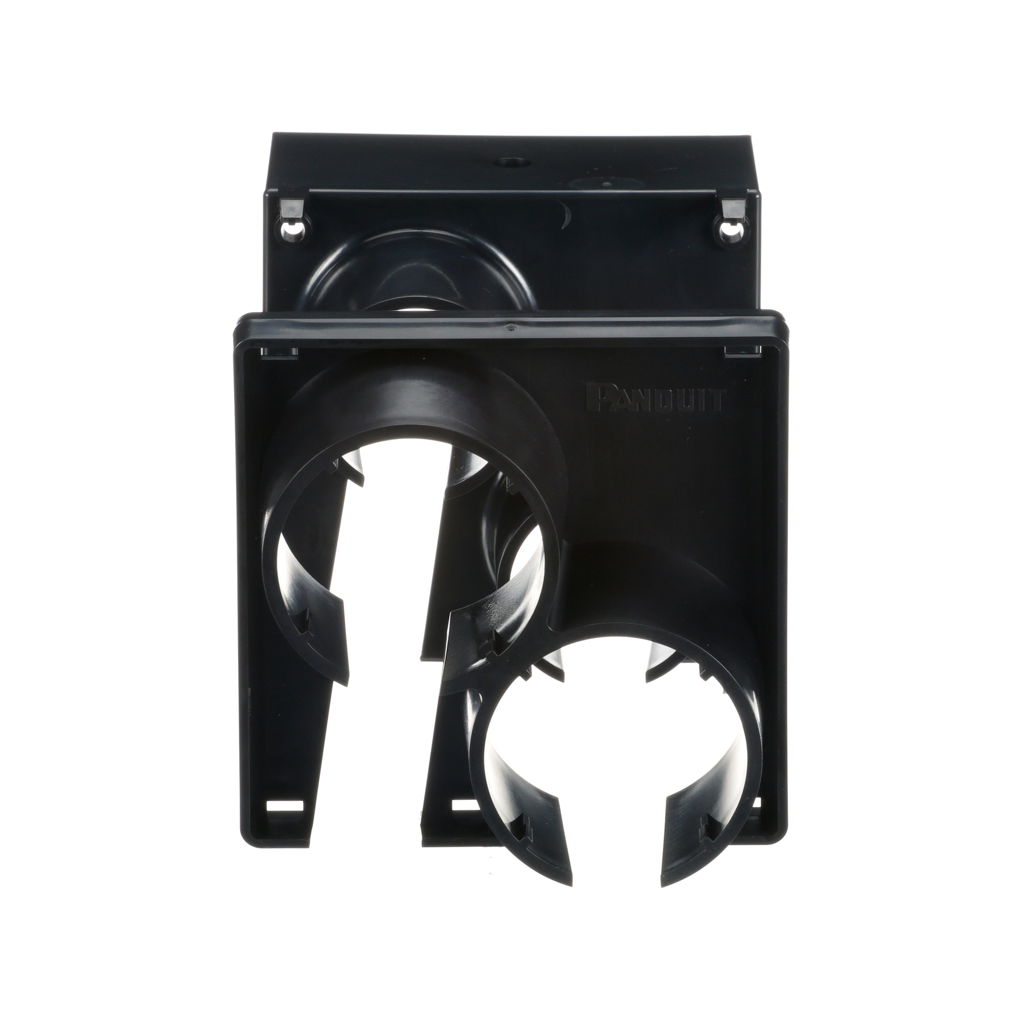 FIDT4X4LBL FiberRunner 2-Port Spillout, 2 in Bend Radius, ABS/Polycarbonate, Black