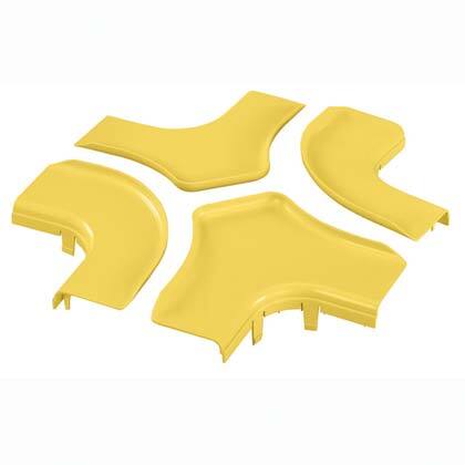 FRFWCSC6LYL 4-Way Cross Cover, 14-1/2 in L x 14-1/2 in W x 2.15 in H, PC/ABS, Yellow