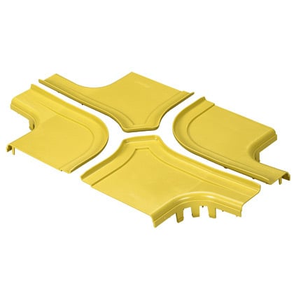 FRFWCSC12LYL 4-Way Cross Cover, 22-1/4 in L x 2.88 in H, PC/ABS, Yellow