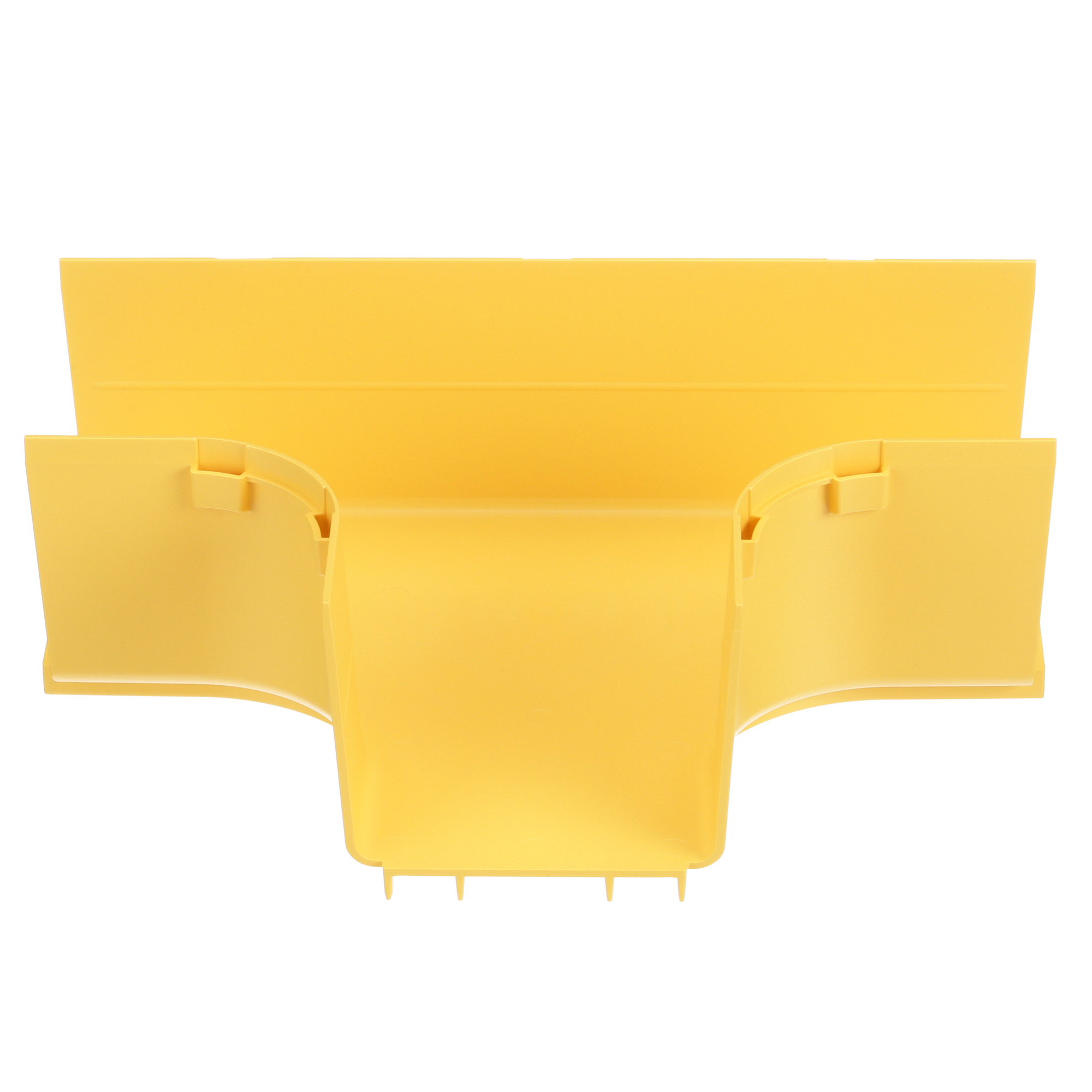 FRT4X4LYL Horizontal Tee Fitting, 90 deg Bend, For Use With FiberRunner 24 x 4 Routing System, PC/ABS, Yellow