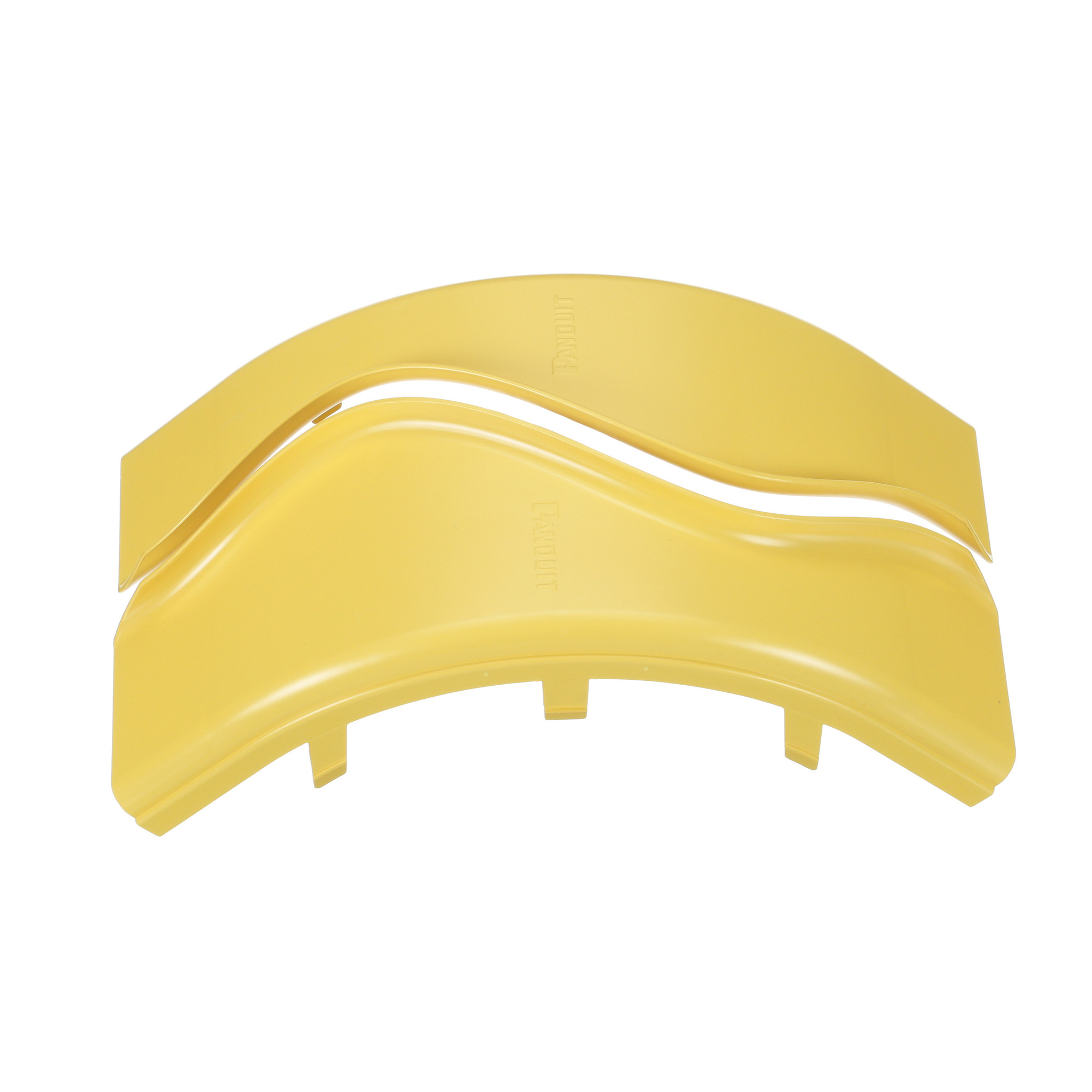 FROVRASC6LYL Outside Right Angle Vertical Split Cover, 8.67 in L x 6.87 in W x 8.67 in H, PC/ABS, Yellow