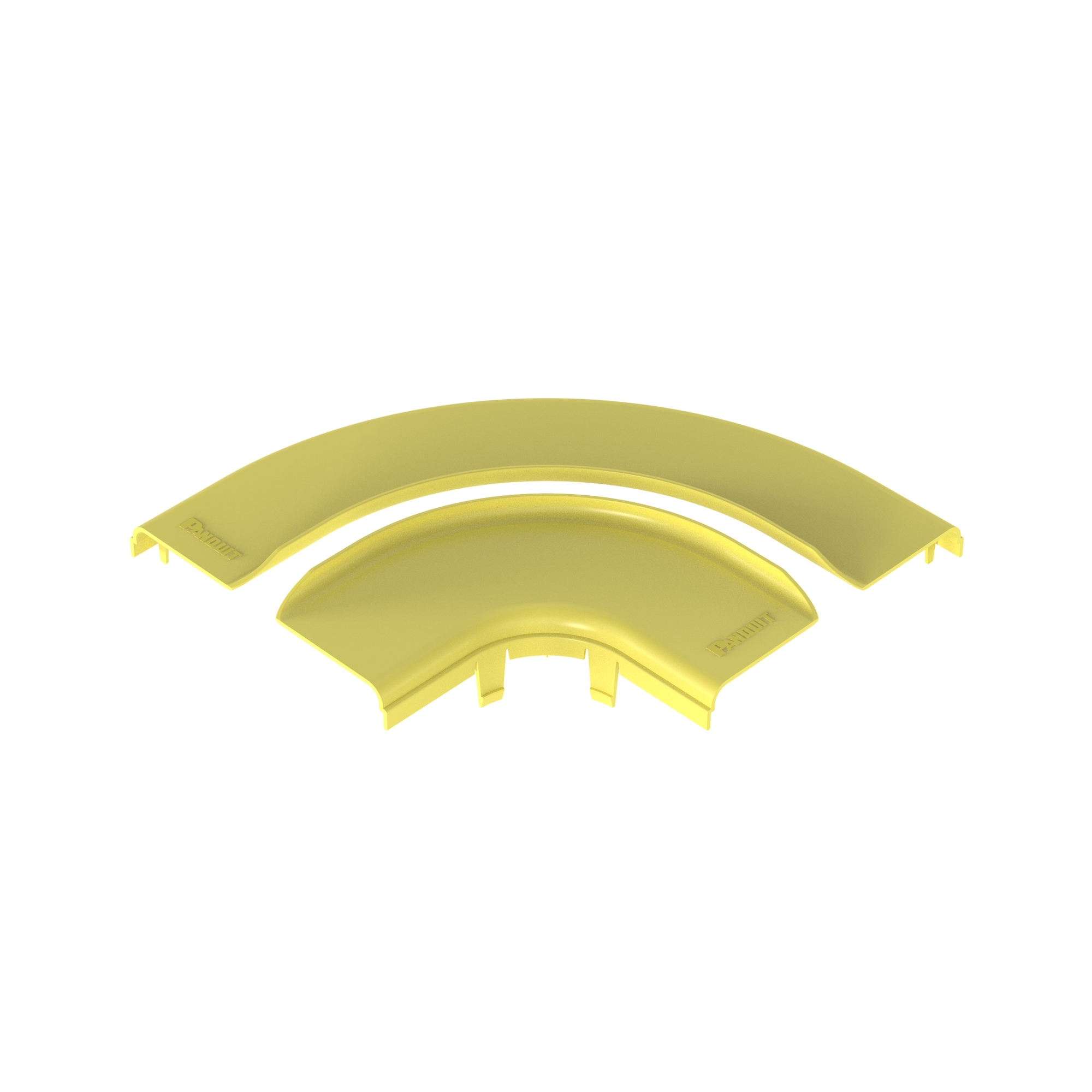 FRRASC6LYL Horizontal Right Angle Split Cover, 10.68 in L x 2.15 in H, Polycarbonate, Yellow