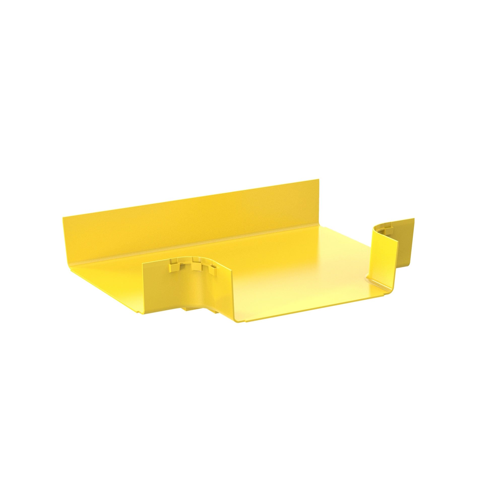 FRT12X4LYL Horizontal Tee Fitting, 90 deg Bend, For Use With FiberRunner 12 x 4 Routing System, PC/ABS, Yellow