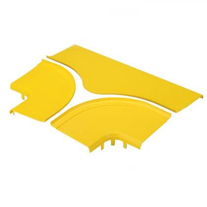 FRTSC12LYL Horizontal Tee Split Cover, 18 in L x 22-1/4 in W x 2.88 in H, PC/ABS, Yellow