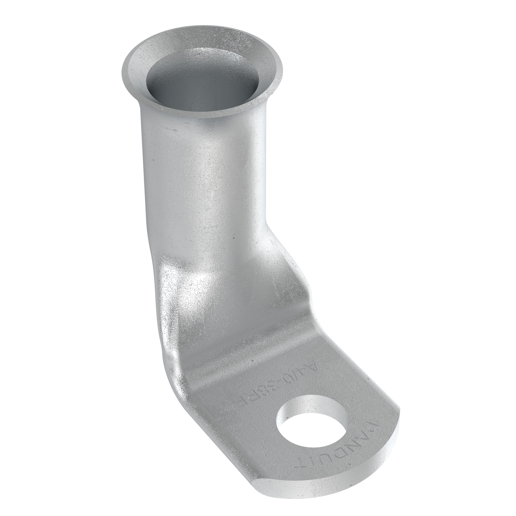 Pan-Lug A4/0-38RF-C Comp. Lug, 4/0, Tin Plt Copper, 90, One 0.37" Stud, PK100