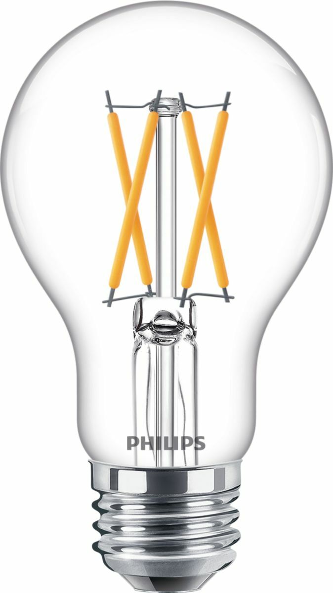 549493 A-Shape LED Lamp, A19, E26, 8W, 800 LM, 2700/2200K, 90 CRI, 120V, Dimmable