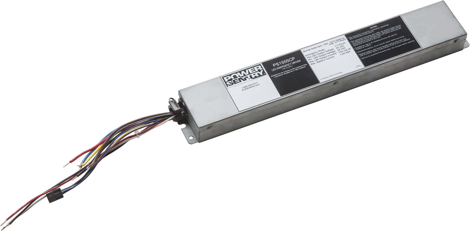 PS1555CP M9 PS1055CP Constant Power Standard Profile Emergency Driver, Lithium-Iron Phosphate, 120 to 277 V AC Nominal, 15 W Nominal