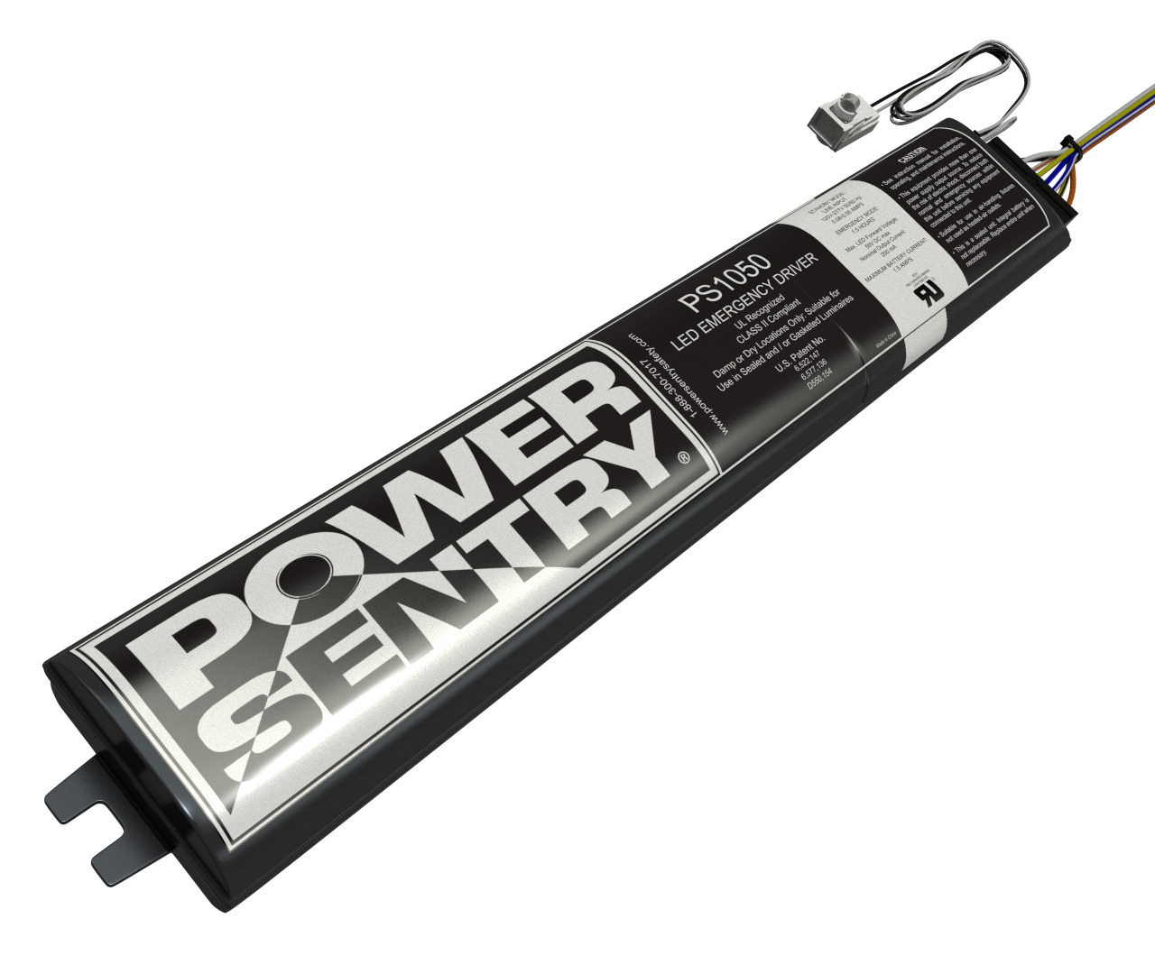 PS1050 FIK Emergency Reduced-Profile LED Driver, 120 to 277 V AC Input, 50 VDC Output, 10 W Power Rating, 13-5/16 in L x 2-3/16 in W