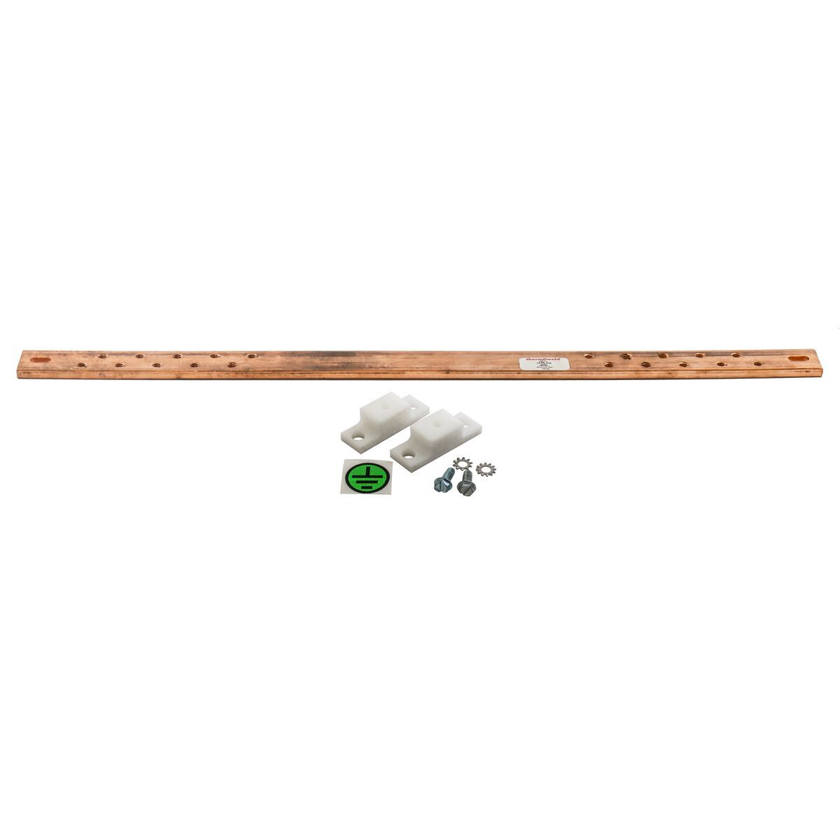 HBBBHR191KT Type RGB Bus Bar, 19 in L, 20 Holes, Copper
