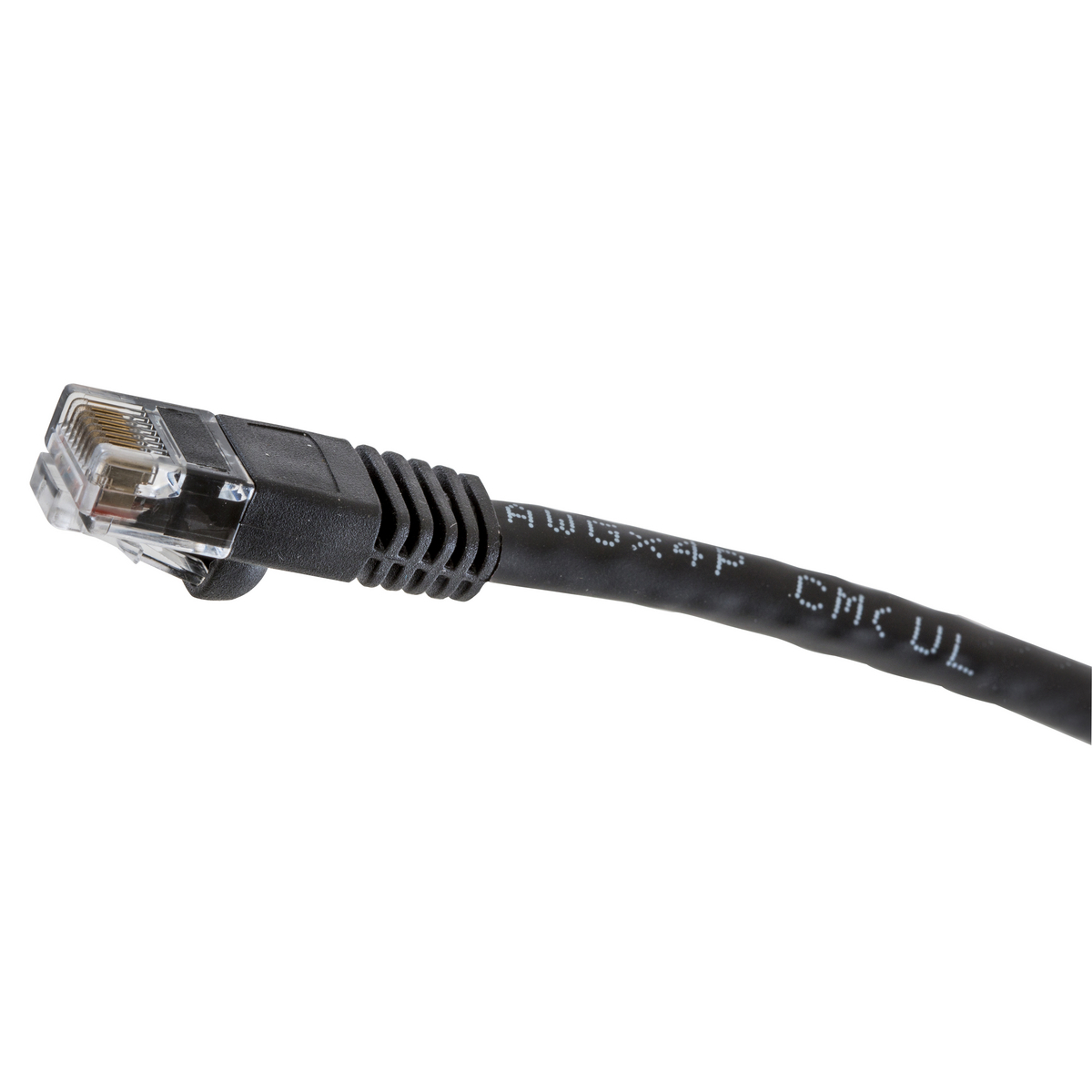 NSC6BK03 Slim CM Rated Patch Cord, Cat 6, (8) 24 AWG UTP Solid Copper Conductor, RJ45 Plug Connector, 3 ft L Cord