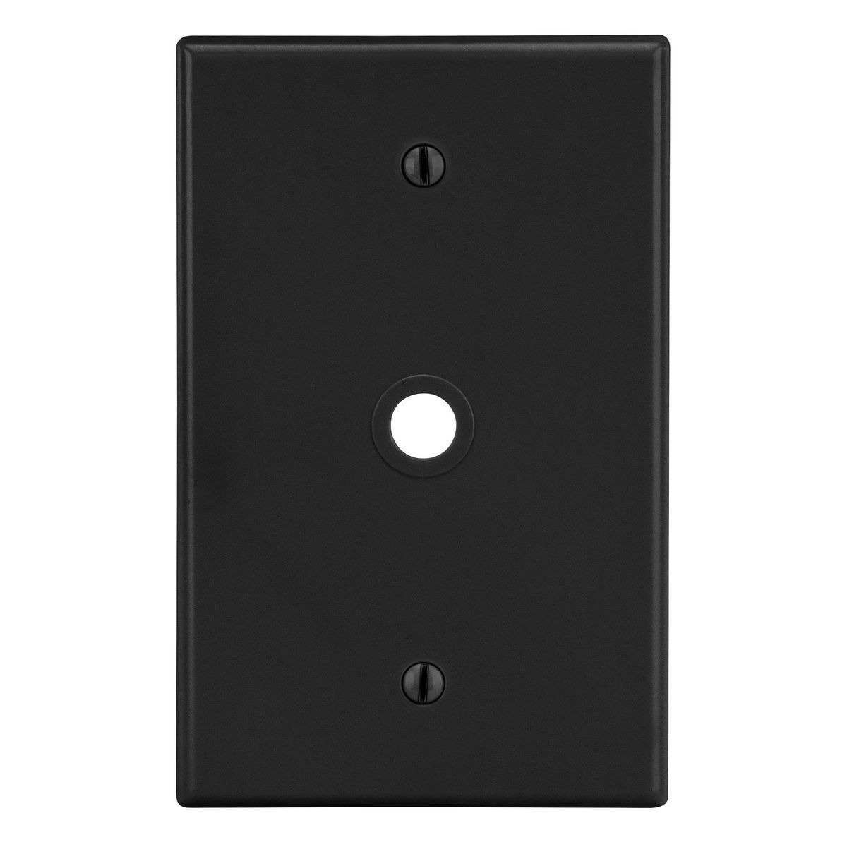P11BK Non-Metallic Standard Vertical Telephone Wallplate, 1 Gang, 4.63 in L x 2.88 in W, Polycarbonate Thermoplastic, Box Mount