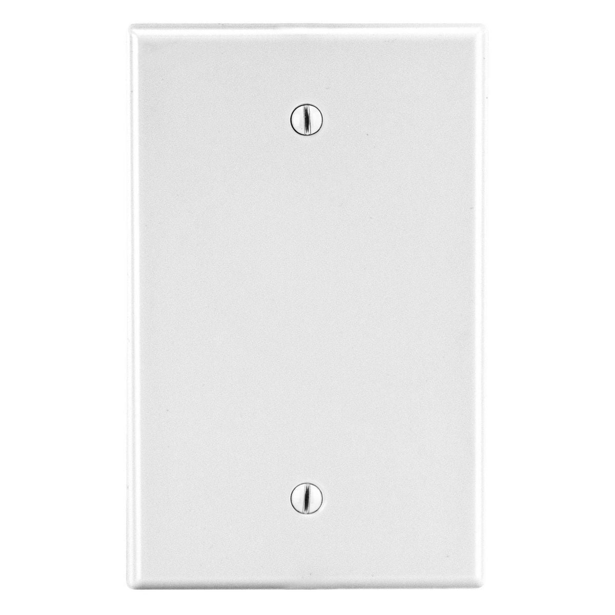 P13W Non-Metallic Standard Blank Wall Plate with Pre-Inserted Captive Screw, 1 Gangs, 2.88 in W x 4.63 in H, Polycarbonate Thermoplastic, White