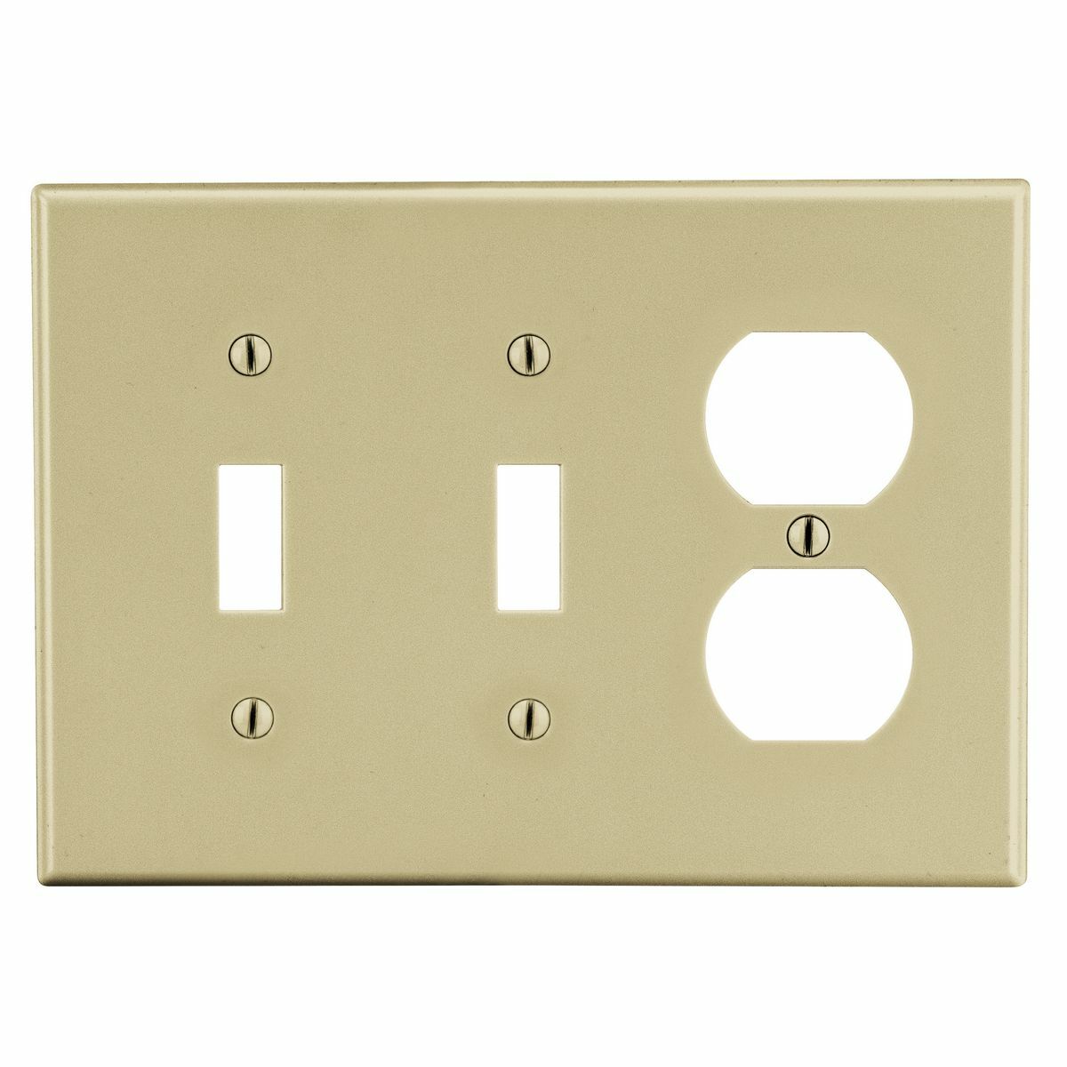 P28I Non-Metallic Standard Wall Plate, 3 Gangs, 6.5 in W x 4.63 in H, Polycarbonate Thermoplastic, Ivory