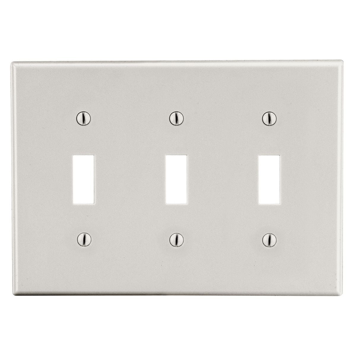 P3LA Non-Metallic Standard Wall Plate, 3 Gangs, 6.5 in W x 4.63 in H, Polycarbonate Thermoplastic, Light Almond