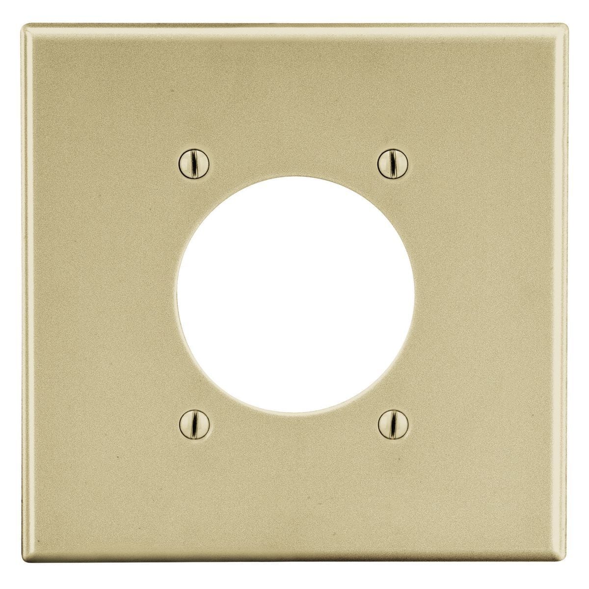 P703I Non-Metallic Standard Wall Plate, 2 Gangs, 4.69 in W x 4.63 in H, Polycarbonate Thermoplastic, Ivory