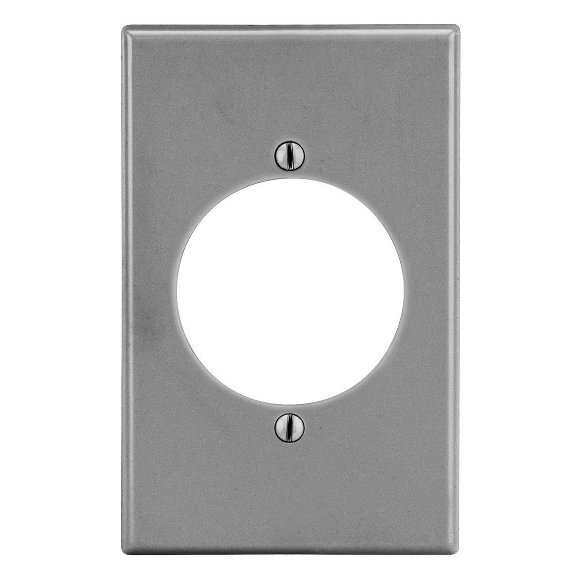 P724GY Non-Metallic Standard Wall Plate, 1 Gangs, 2.88 in W x 4.63 in H, Polycarbonate Thermoplastic, Gray