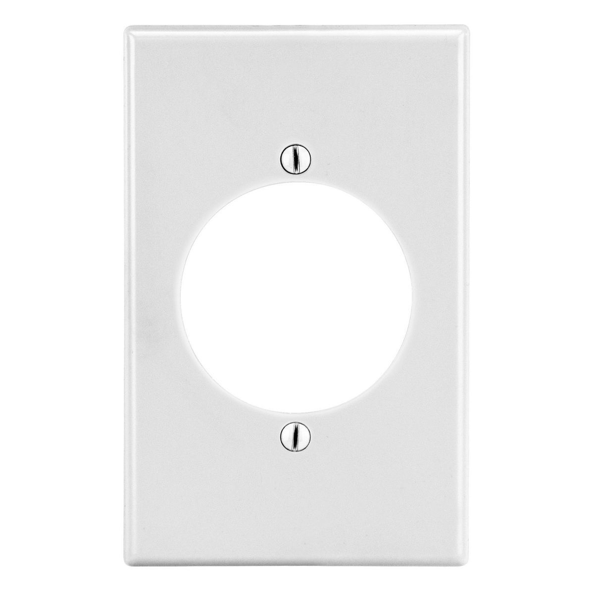 P724W Non-Metallic Standard Wall Plate, 1 Gangs, 2.88 in W x 4.63 in H, Polycarbonate Thermoplastic, White