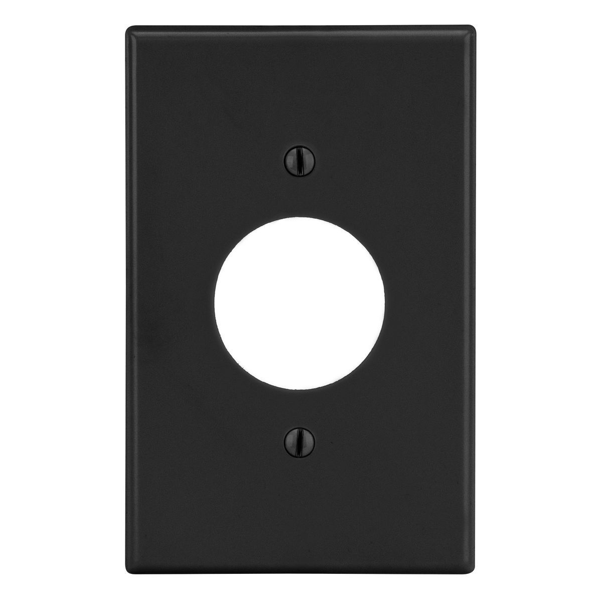 P7BK Non-Metallic Standard Wall Plate, 1 Gangs, 2.88 in W x 4.63 in H, Polycarbonate Thermoplastic, Black