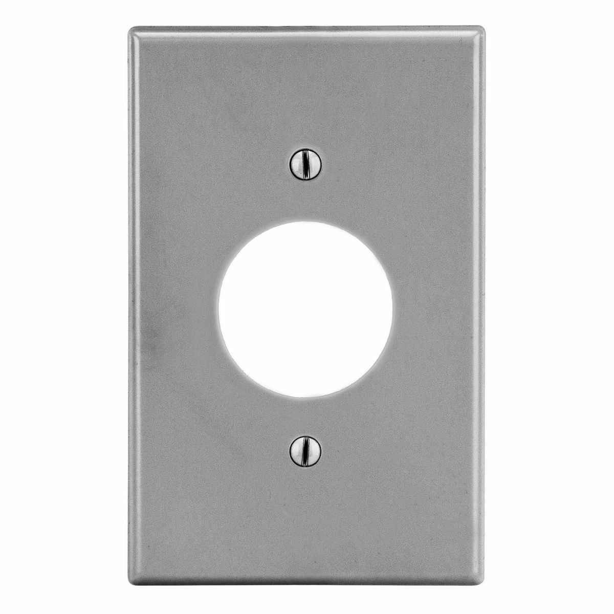 P7GY Non-Metallic Standard Wall Plate, 1 Gangs, 2.88 in W x 4.63 in H, Polycarbonate Thermoplastic, Gray