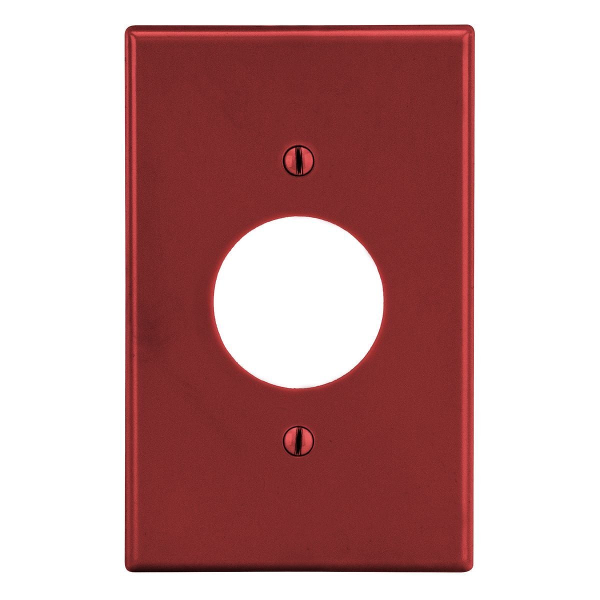P7R Non-Metallic Standard Wall Plate, 1 Gangs, 2.88 in W x 4.63 in H, Polycarbonate Thermoplastic, Red