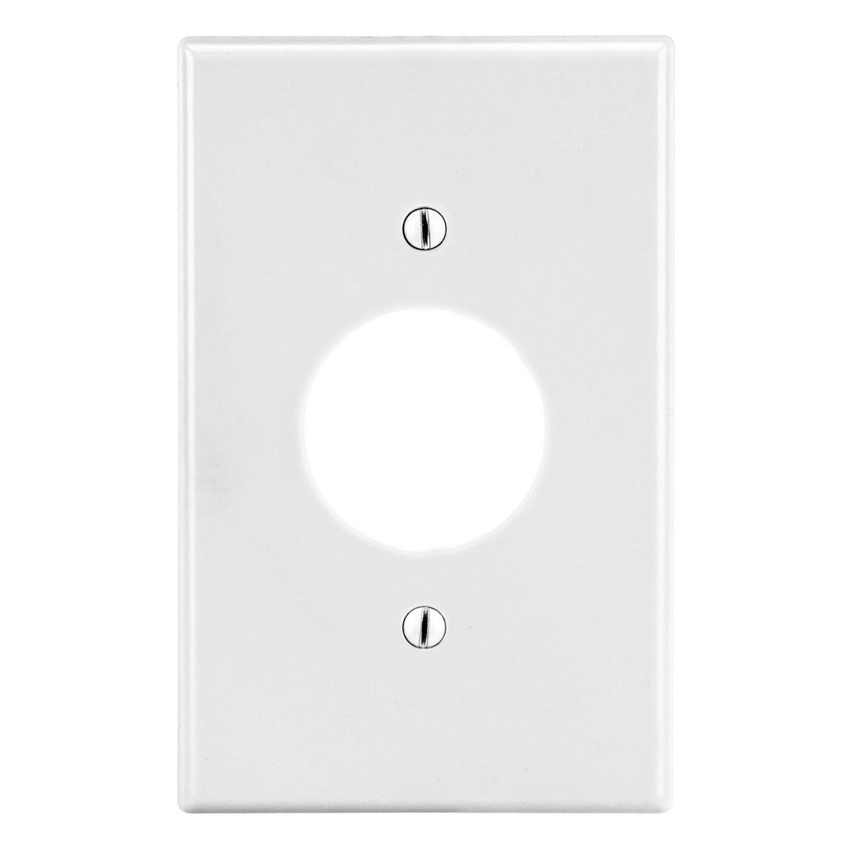 P7W Non-Metallic Standard Wall Plate, 1 Gangs, 2.88 in W x 4.63 in H, Polycarbonate Thermoplastic, White