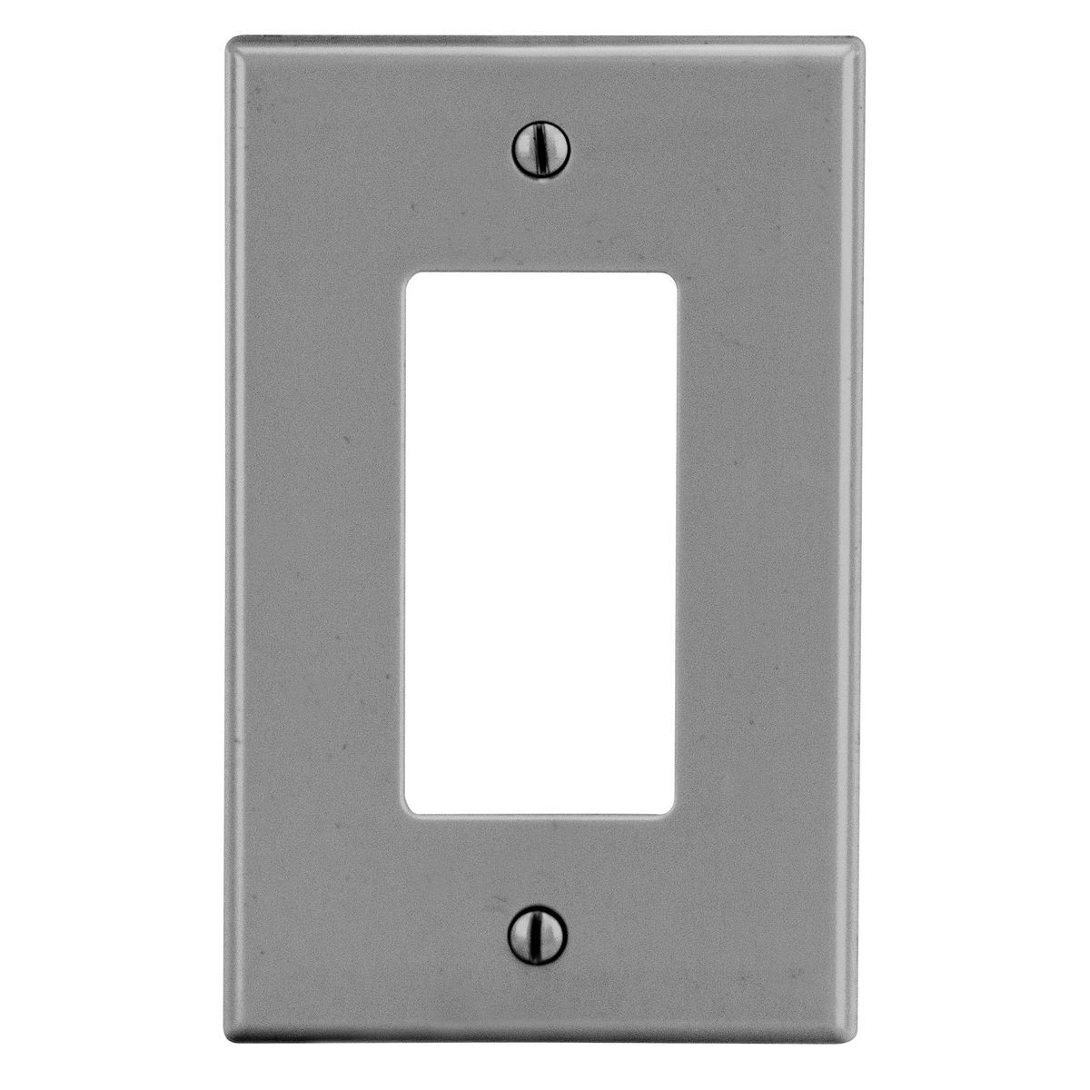 PJ26GY Mid-Size Wall Plate, 1 Gangs, 3.15 in W x 4.94 in H, Polycarbonate Thermoplastic, Gray