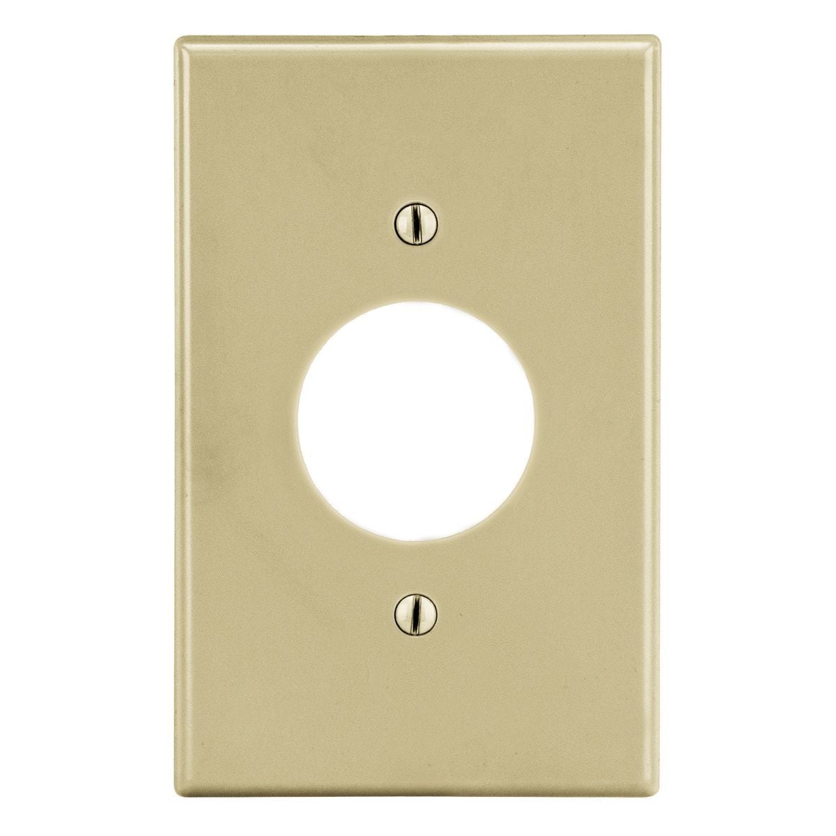 PJ7I Mid-Size Non-Metallic Wall Plate, 1 Gangs, 3.15 in W x 4.94 in H, Polycarbonate Thermoplastic, Ivory