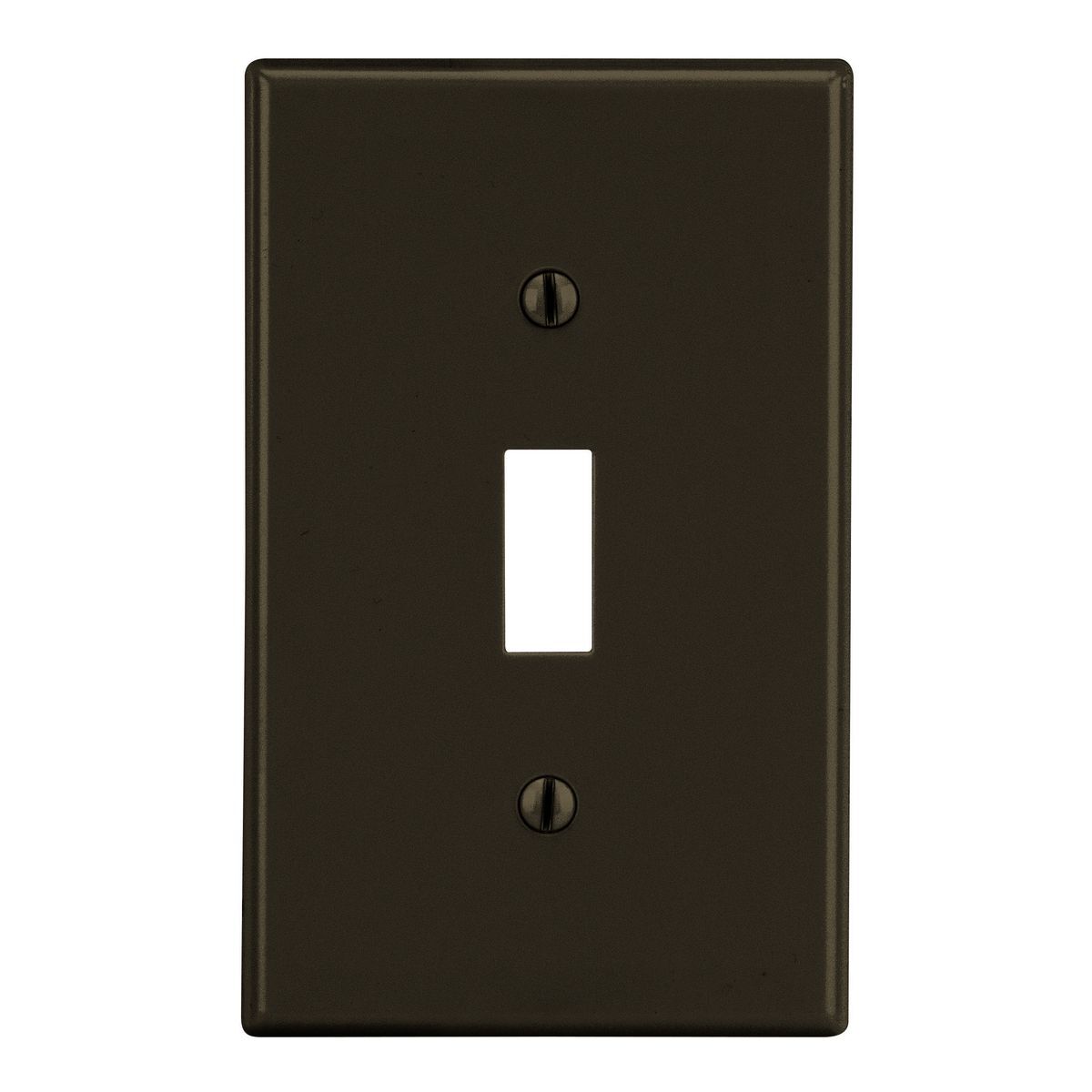 P1 Non-Metallic Standard Wall Plate, 1 Gangs, 2.88 in W x 4.63 in H, Polycarbonate Thermoplastic, Brown