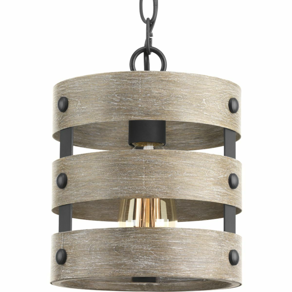 P500022-143 Gulliver Casual/Traditional Mini Pendant, (1) A19 Lamp, 75 W Fixture, 120 V AC, Graphite Painted Housing