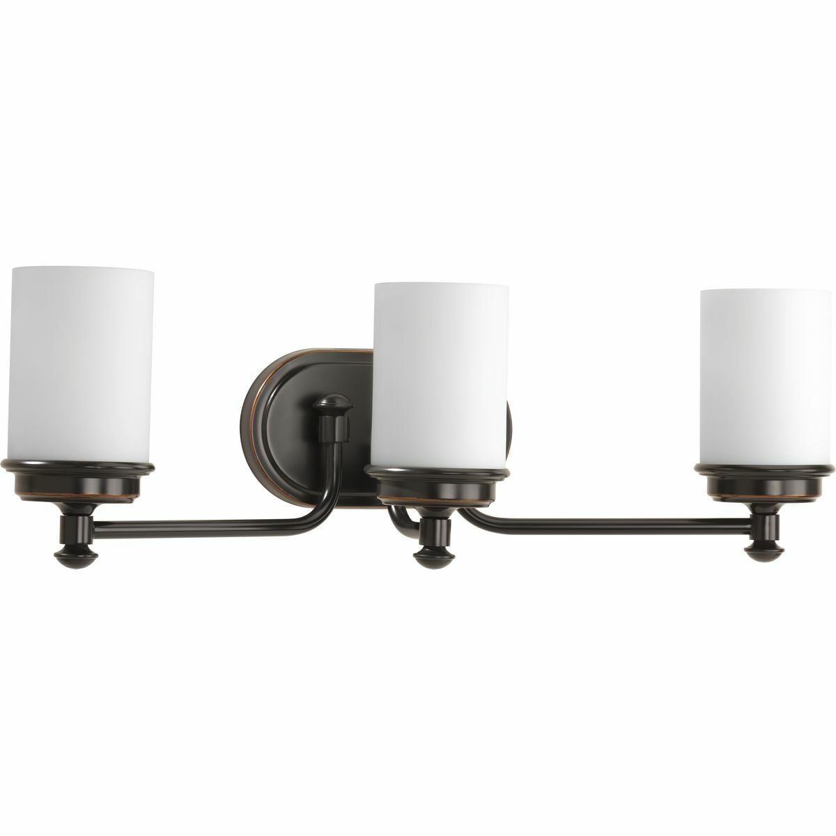 P300014-139 Glide Classic/Traditional Bath Fixture, (3) A19 Lamp, 120 V AC, Rubbed Bronze Painted Housing