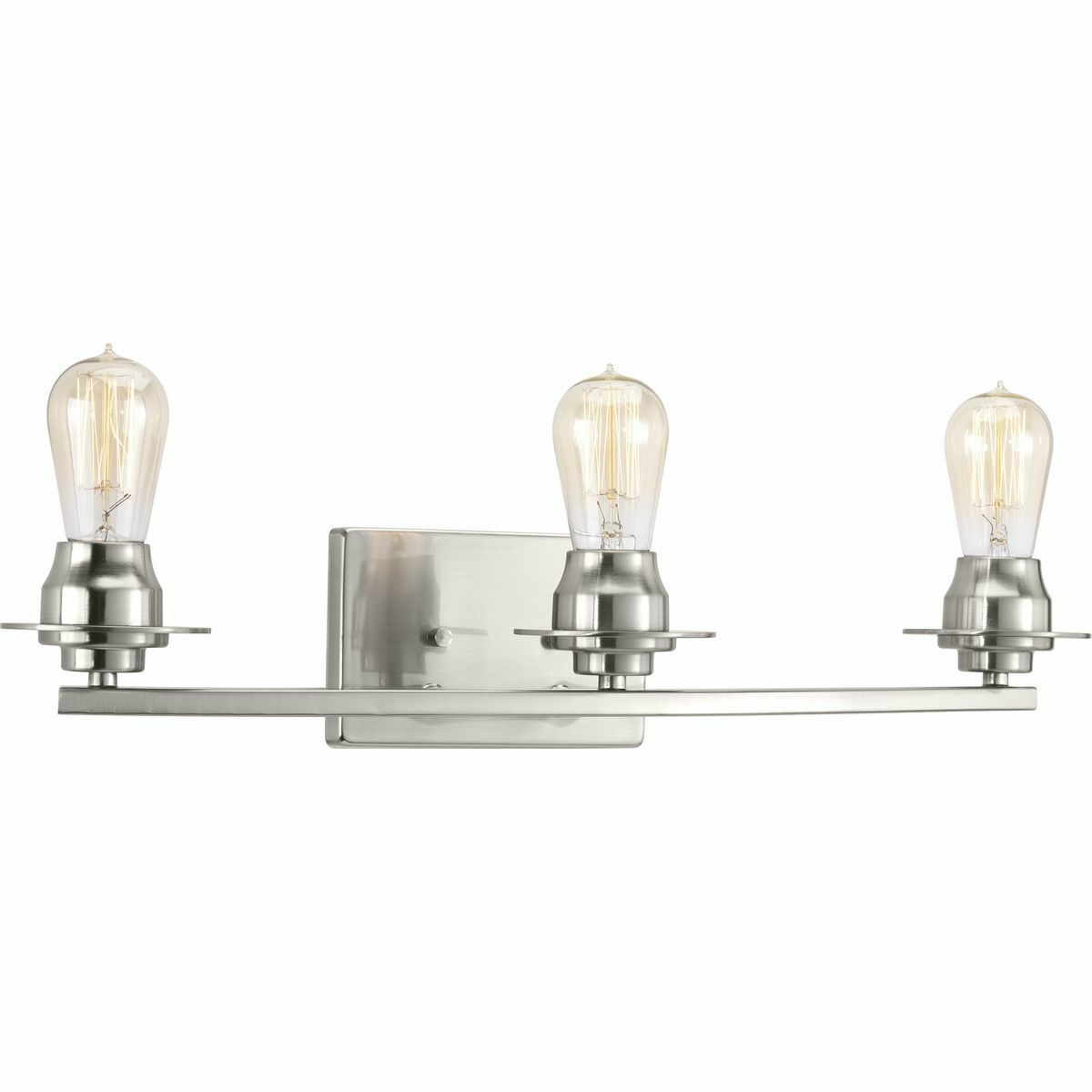 P300010-009 Debut Traditional Casual Bath Fixture, (3) A19 Lamp, 120 V AC, Brushed Nickel Plated Housing