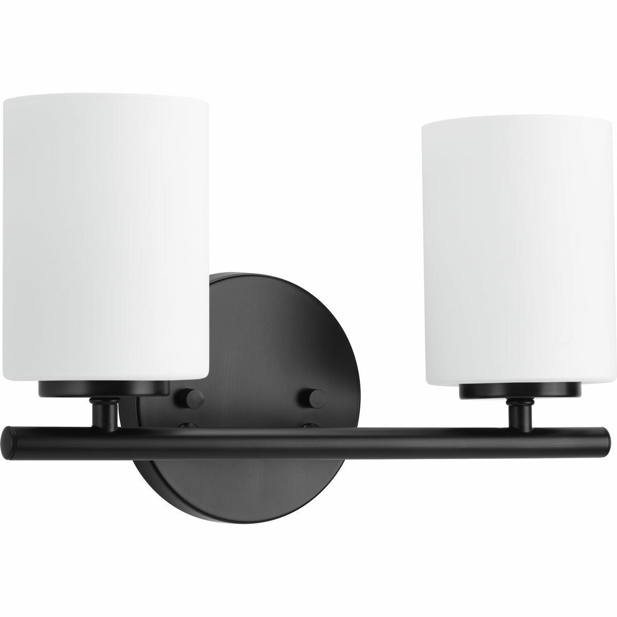 P2158-31 Replay Contemporary/Soft Bath Fixture, (2) A19 Lamp, 120 V AC, Black Painted Housing