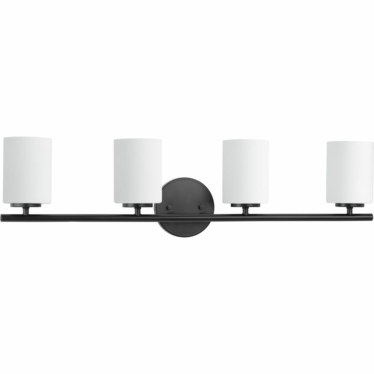 P2160-31 Replay Contemporary/Soft Bath Fixture, (4) A19 Lamp, 120 V AC, Black Painted Housing