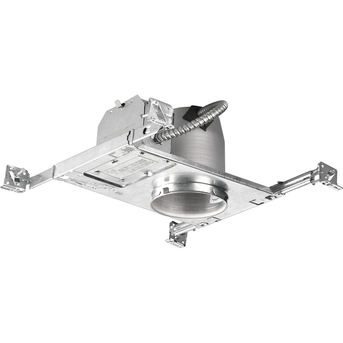 P830-LED Airtight Pre-Wired Utilitarian/Commodity Recessed Housing With Quick Link Connector, LED Lamp, 120 V AC, 4-1/2 in Ceiling Opening, Galvanized Steel Housing