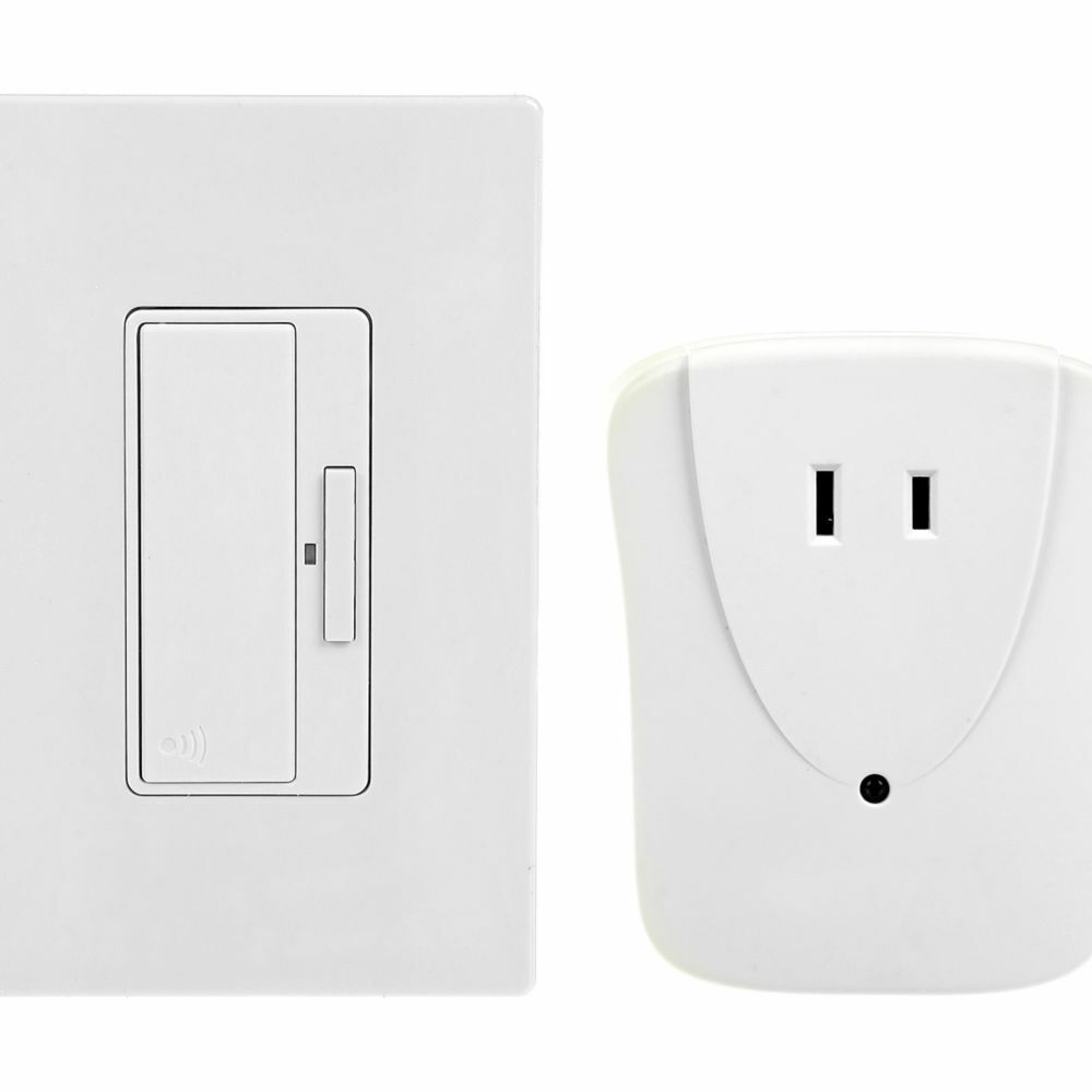 Eaton Z-Wave Anyplace RF battery operated combination kit, White, Two pole, 120 Vac, Plug-in Module, 300W, 2-wire, 32F to 104F (0C to 40C) 740763