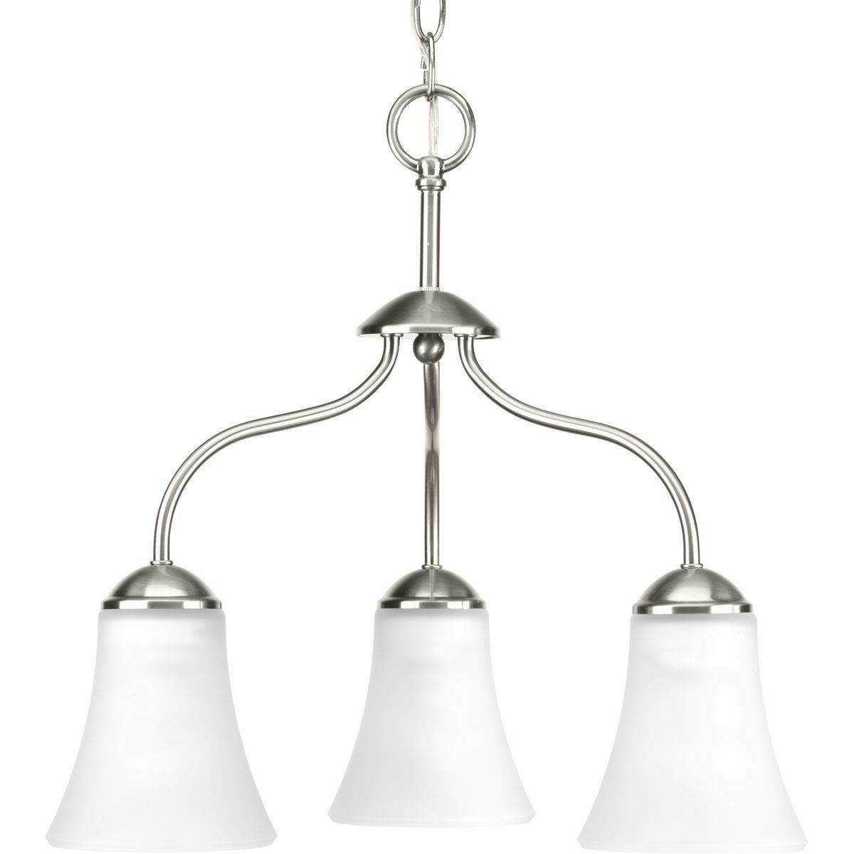 P4762-09 Classic New Traditional Transitional Chandelier, (3) Lamp, 120 V AC, Brushed Nickel Plated Housing